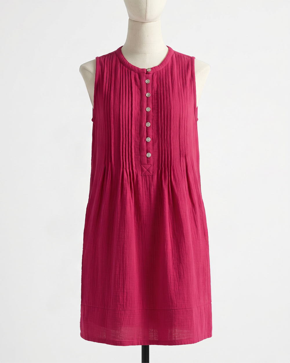 100% Organic Cotton Gauze Sleeveless Swing Dress